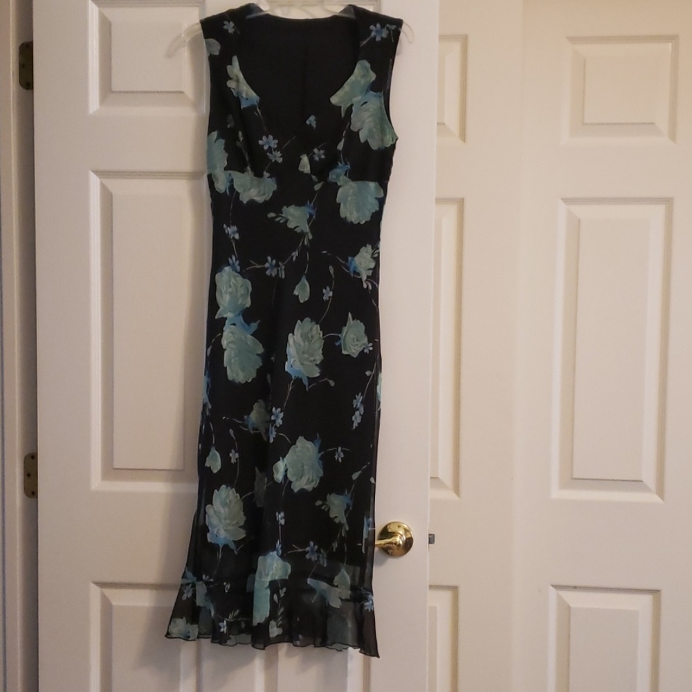 Black floral dress